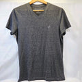 American Eagle Distressed Holey Heathered Gray VNeck T Shirt Grunge Thrashed Y2K