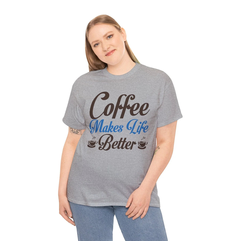Life Begins After Coffee T-Shirt | Funny Coffee Makes Life Better Shirt