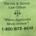 Men’s T-shirt Large Funny Humorous Lawyer 1-800-BITE-ME 48 Cotton Law Offices