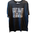 T-shirt L Gray Unisex Dad Jokes Dad-A-Base Father's Day 2XL