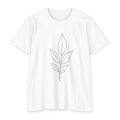 Minimalist Leaf Tee Unisex Plant Lover Aesthetic CVC Made in USA
