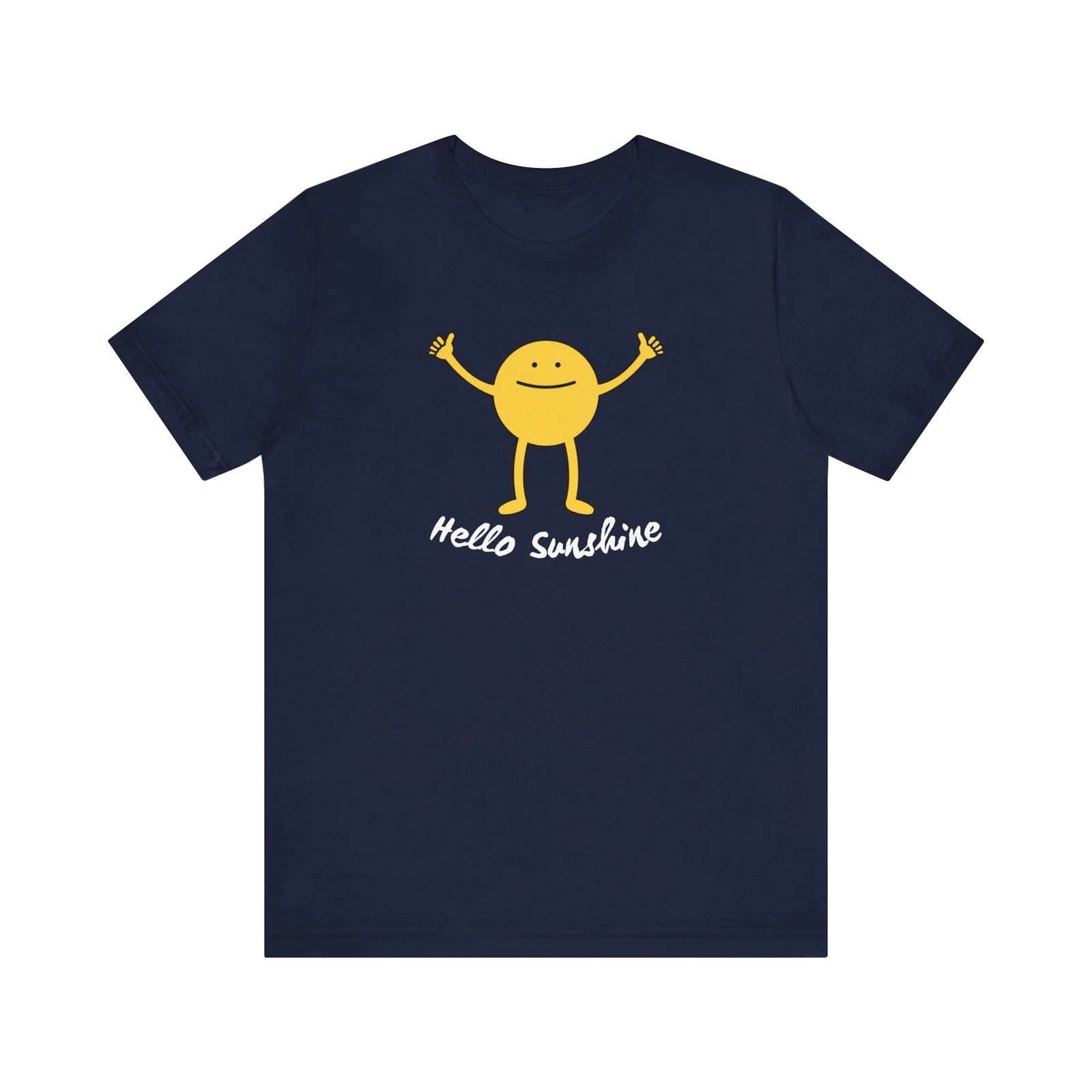 Unisex Yellow Smile Face Hello Sunshine Shirt Cute Smiling Happy Face T-Shirt