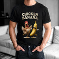 Funny Chicken Banana T-Shirt - Cute Character Gift For Men Women Unisex Tee Top