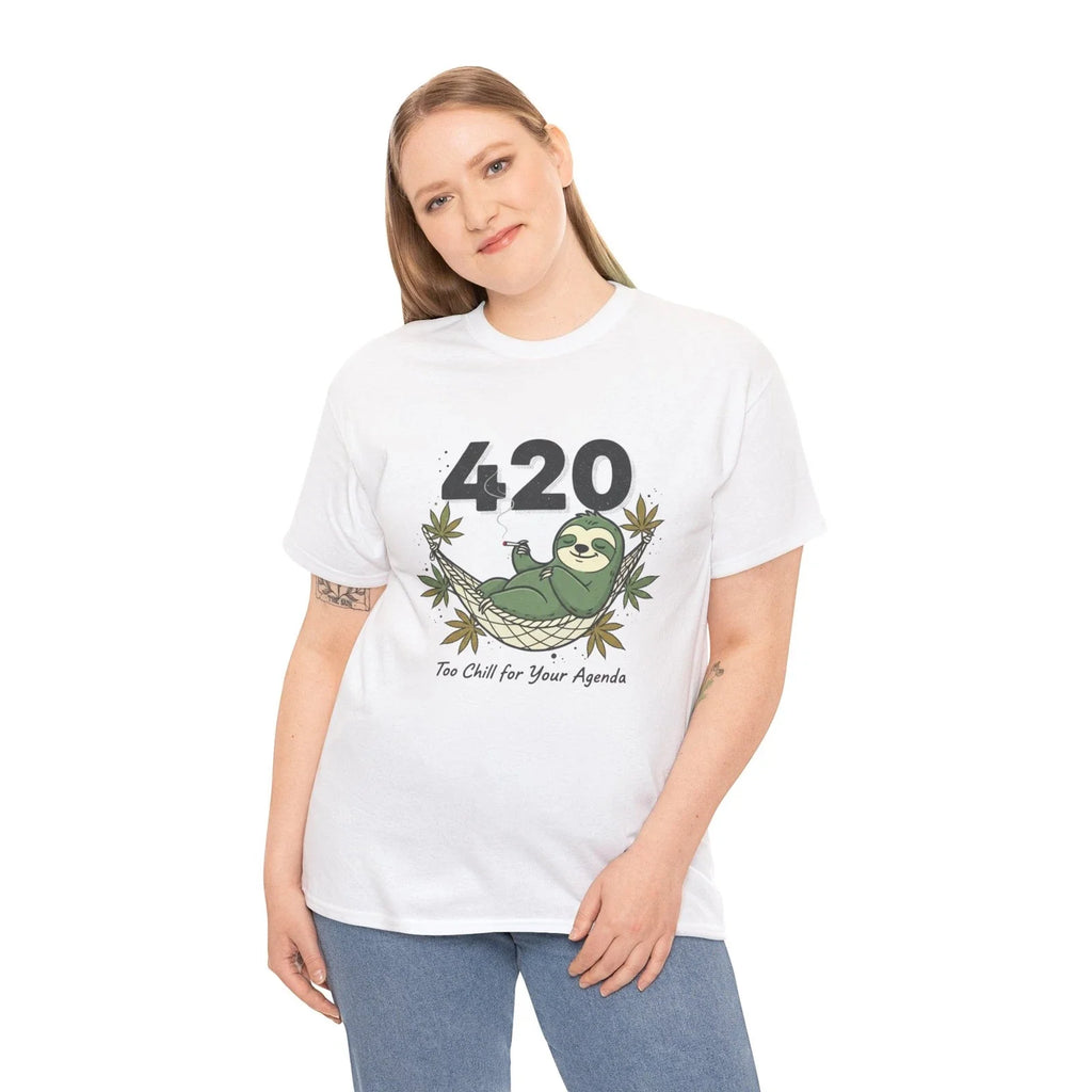 420 Sloth Stoner Vibe T-Shirt | Cannabis Lazy Sloth Tee