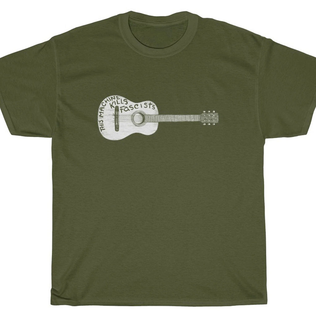THIS MACHINE KILLS FASCISTS T-Shirt - woody FOLK  guthrie  - Sizes SMALL - 5X