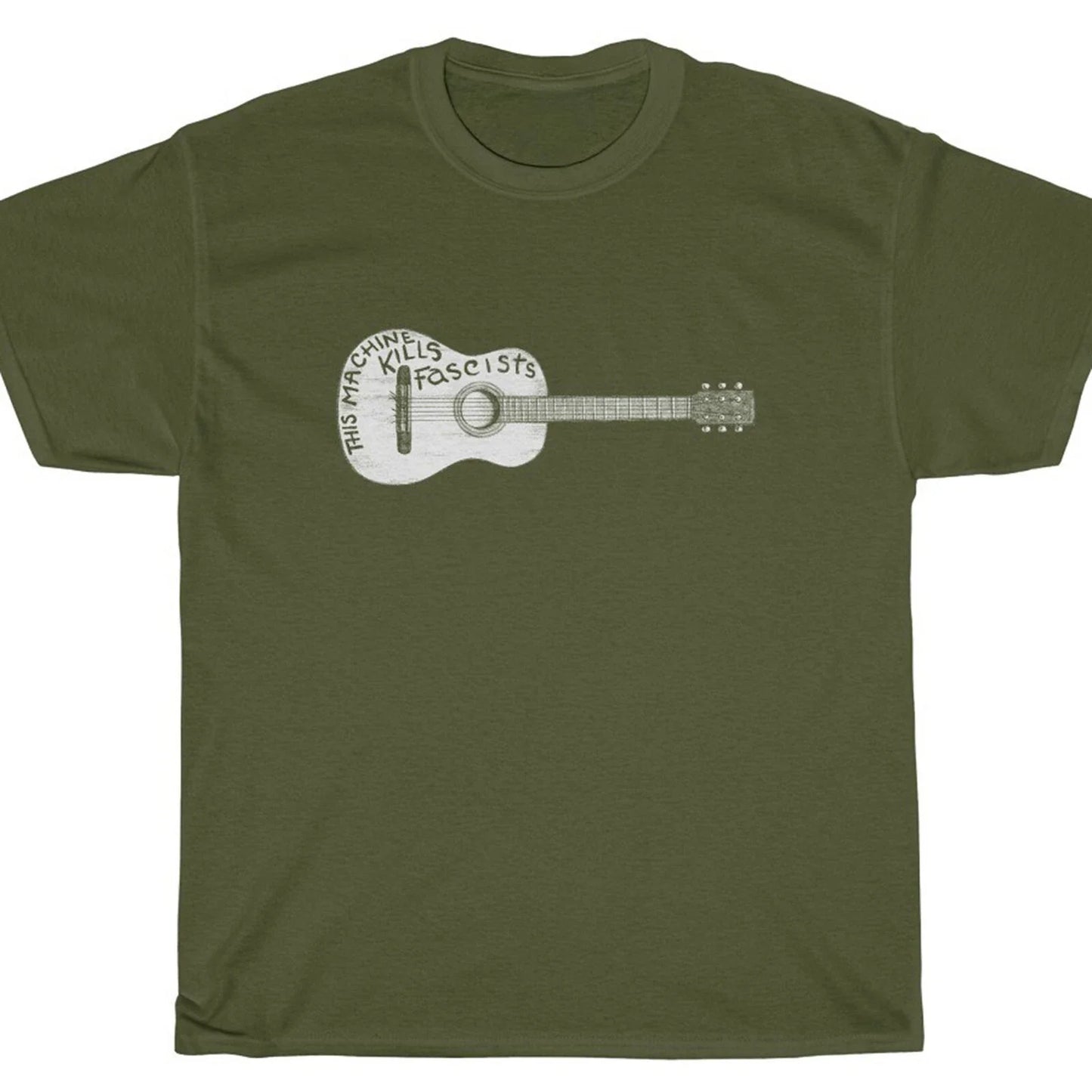THIS MACHINE KILLS FASCISTS T-Shirt - woody FOLK  guthrie  - Sizes SMALL - 5X