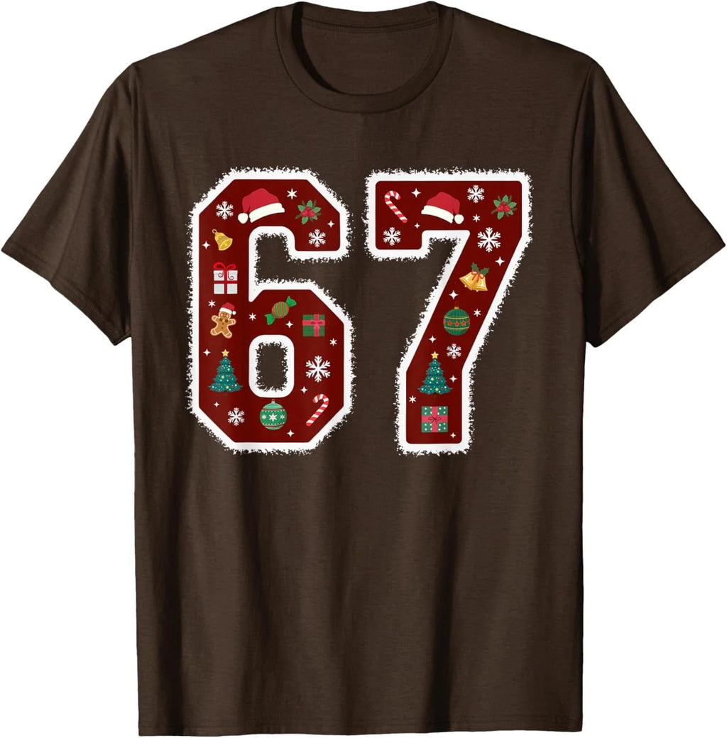 Funny Six Seven Meme Christmas Design Meme Fun Unisex T-Shirt