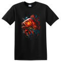 Fish Graphic Art T Shirt Ocean Fishing Sports Creative Design Tee