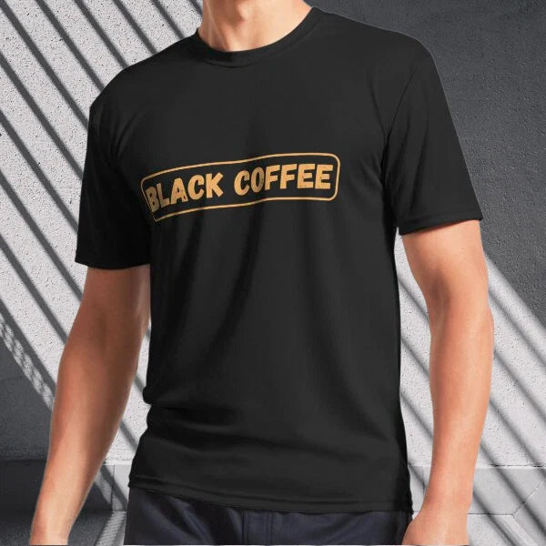 Black Coffee (Mustard) Active T-Shirt Logo Men's T-Shirt Funny Size S to 5XL
