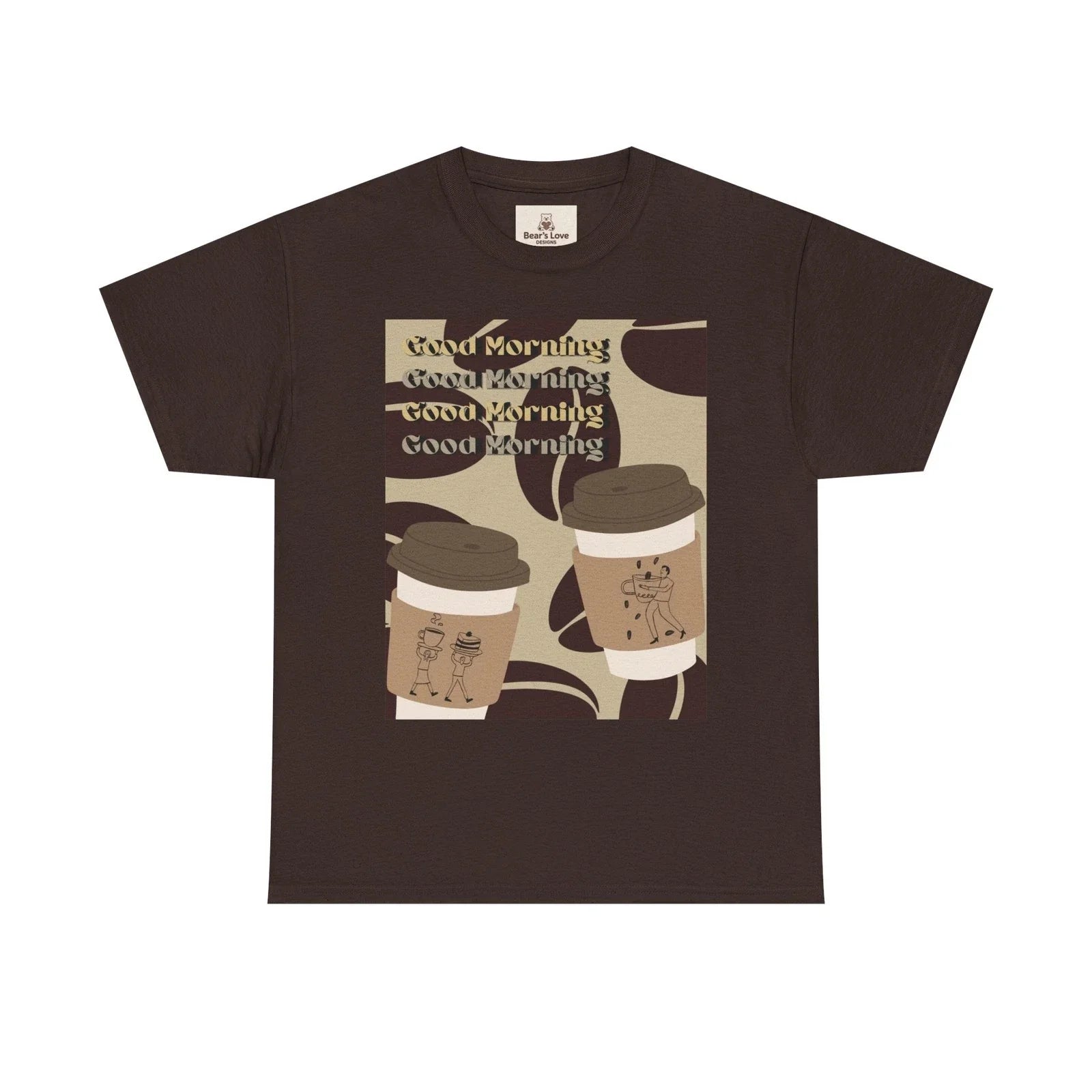 Good Morning Coffee Cups T-Shirt | Retro Caffeine Graphic Tee