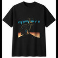 Double Exposure Flemish Giant Rabbit Under the Stars Cute Mens T-Shirt Black