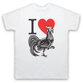 I LOVE COCK RETRO SLOGAN FUNNY COMEDY HEN NIGHT TOUR MENS & WOMENS T-SHIRT