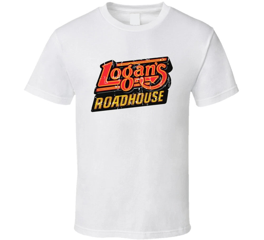 Logans Roadhouse Fast Food Restaurant Distressed Look T Shirt