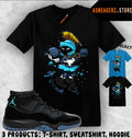 Shirt Matching AJ 11 Gamma Blue 2025 Match Sneaker Sneakerhead Martian T-Shirt
