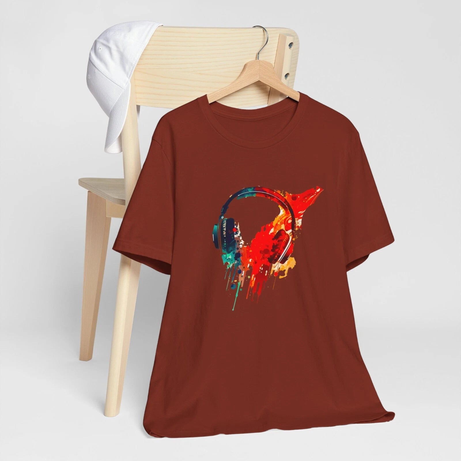 Premium T-SHIRT Maroon Blend Perfect for Music Lovers, Casual Wear, by Crox