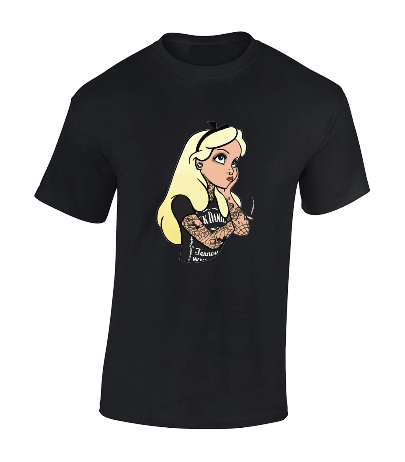 ALICE TATTOOS MENS T SHIRT FUNNY COOL GOTH PUNK DESIGN MUSIC RETRO CLASSIC