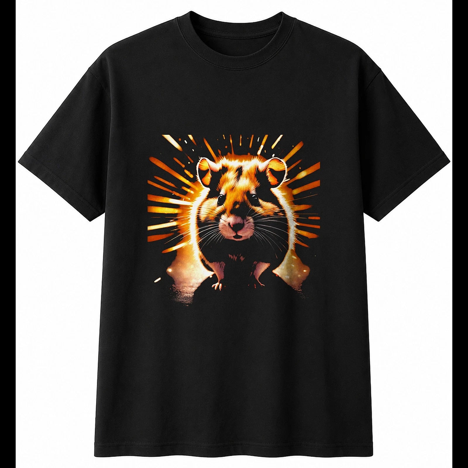 Fantasy Art Hamster Sunbeams Mens T-Shirt Cute Kawaii Adorable Novelty Present