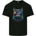 A Cool Cat With Cosmos Glasses Mens Cotton T-Shirt Tee Top