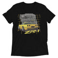 Yellow vette C4 ZR1 Vintage Feel tri-blend Short sleeve t-shirt