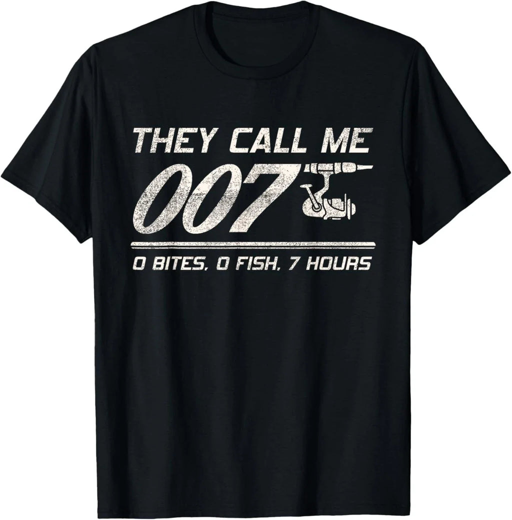 4anglers Fisherman Joke Dad - They Call Me 007 - Funny Fishing Humor T-Shirt