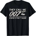 4anglers Fisherman Joke Dad - They Call Me 007 - Funny Fishing Humor T-Shirt