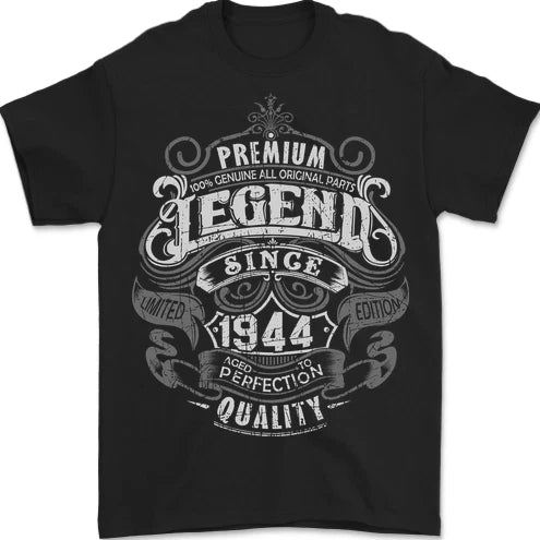 Premium Legend 82nd Birthday 1944 Mens T-Shirt 100% Cotton