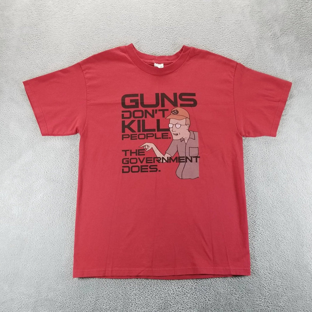VTG King of the Hill Shirt L Dale Guns Don't Kill People The Government Does