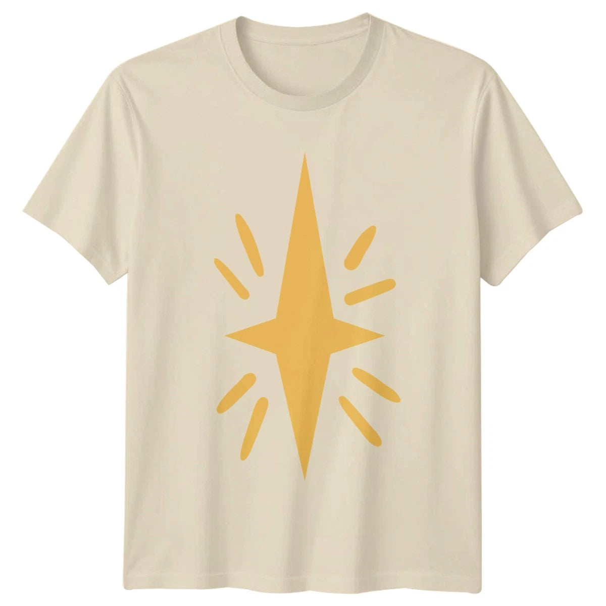 Bright Starburst Light Modern Graphic T-Shirt Star Light Design Birthday Gift