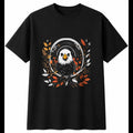 Botanical Chick Sunbeams Chicken Cute Mens T-Shirt Black 100% Cotton Kawaii