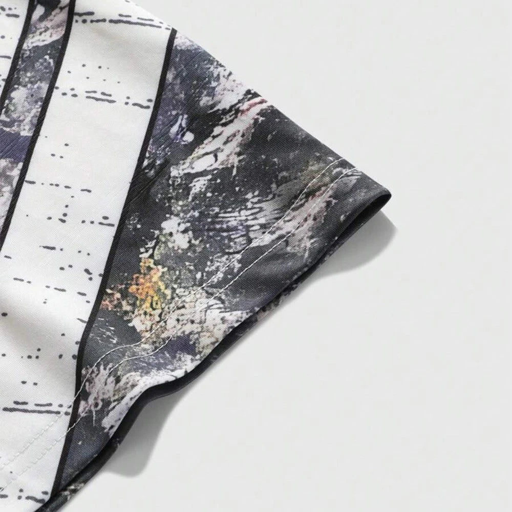 Vintage Style Mens Loose Printed T Shirt Casual Streetwear for Daily Use