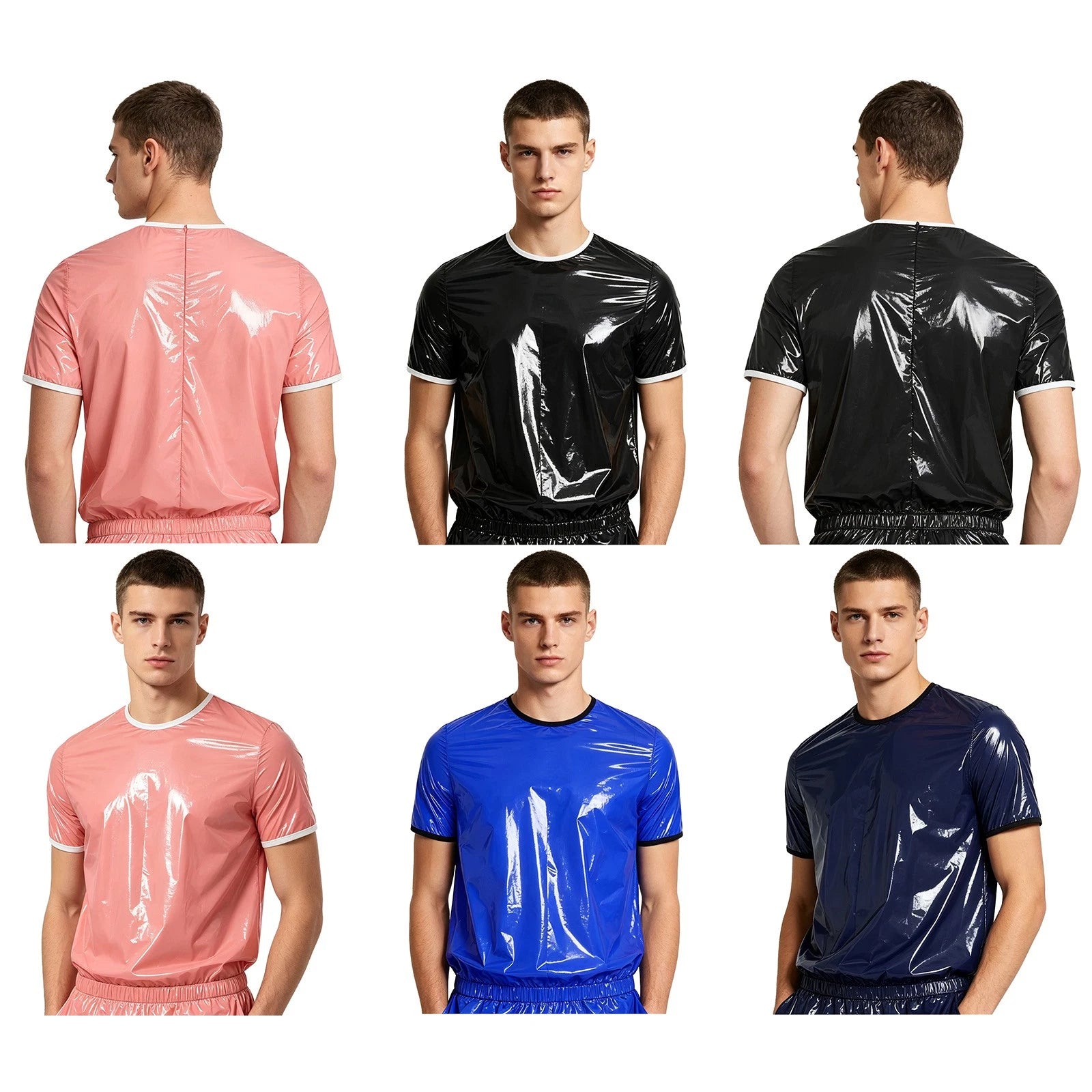 Men Tops Casual T-shirt Modern Top Stage Trim Daily Wear Water Resistant Sports