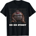 Uh Oh Stinky Poop Meme Funny Monkey T-Shirt