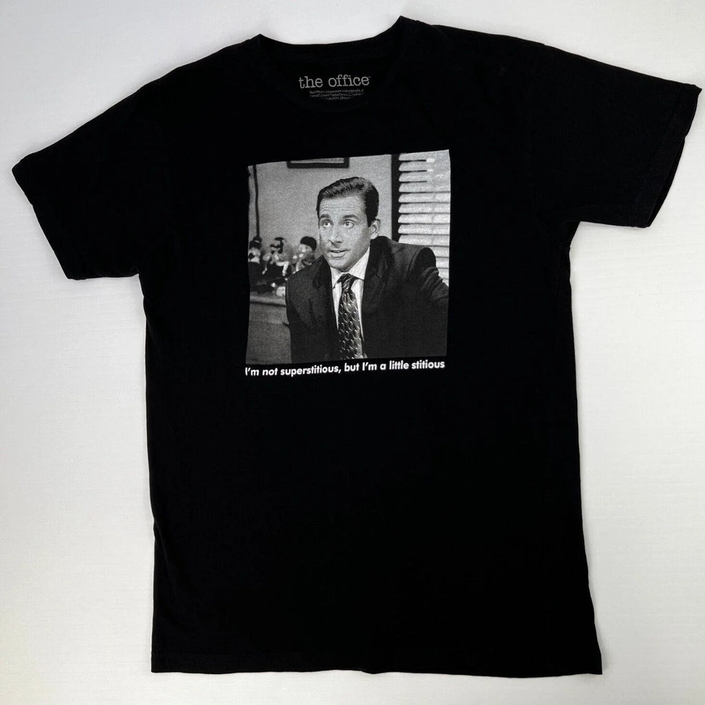 The Office Shirt Men Medium I'm Not Superstitious But A Little Stitious Core No