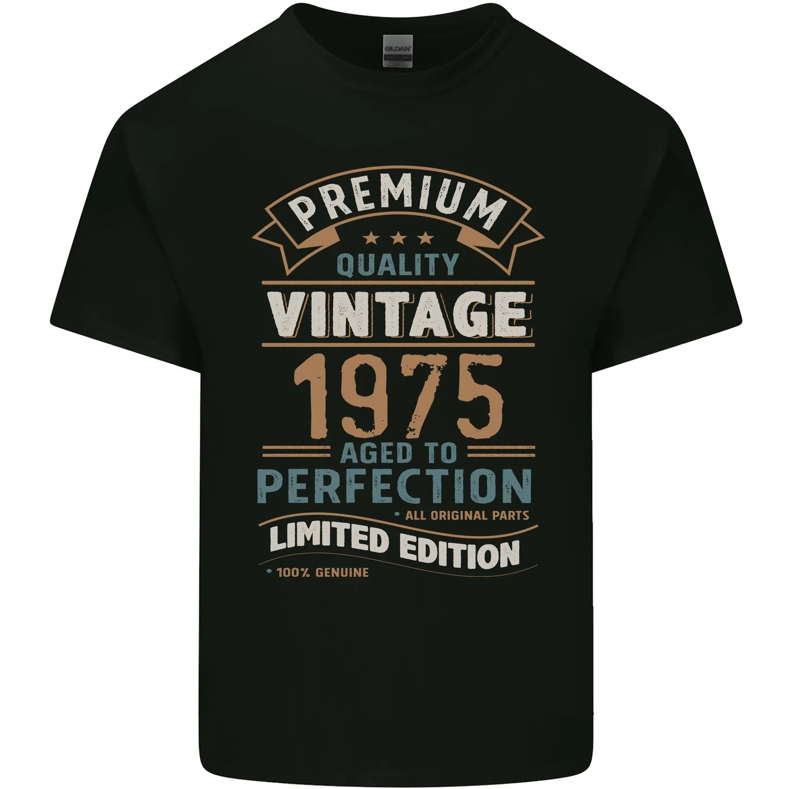 Premium Vintage 51st Birthday 1975 Mens Cotton T-Shirt Tee Top