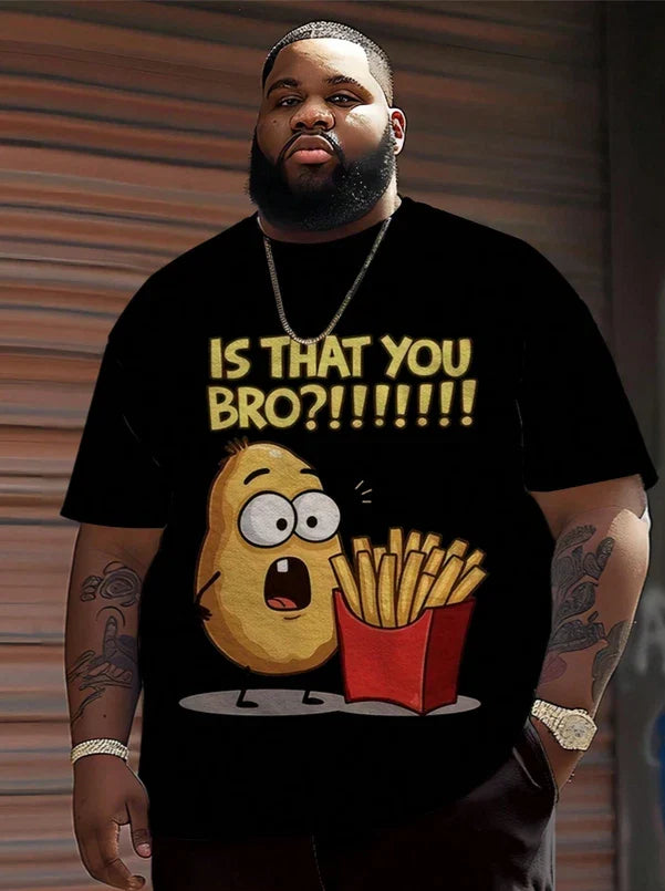 Men's Funny Potato T-Shirt Is That You Bro French Fries Pun Graphic Tee Top