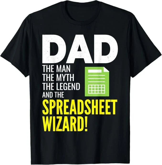 Accountant Dad Spreadsheet Wizard Finance Humor Dad Jokes Accounting T-Shirt