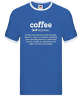 Funny Definition Coffee - Mens Ringer - Latte Espresso Cafe Caffeine