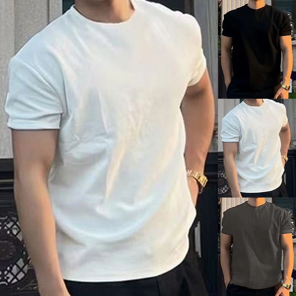 Daily Wear Mens Loose Tee 95% Polyester 5% Spandex Casual Style Sportswear