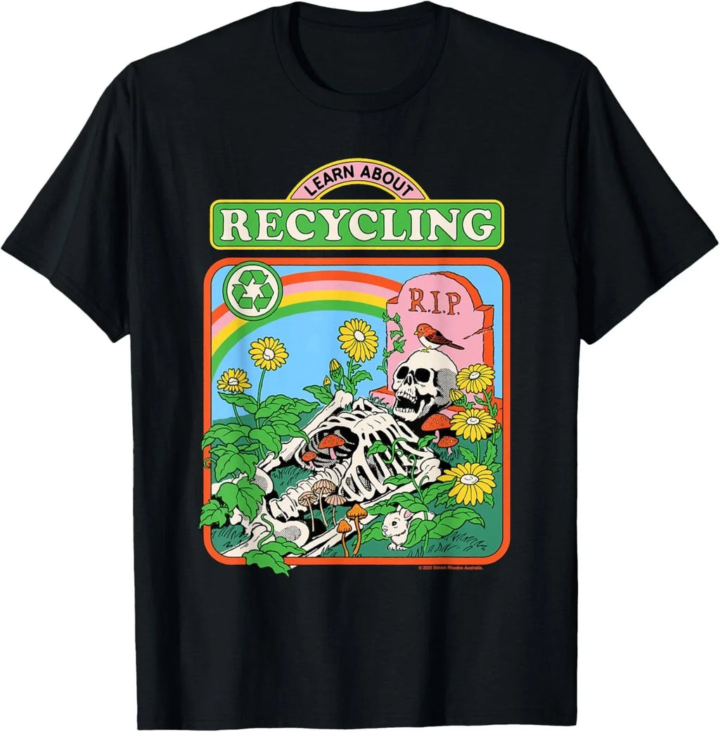 Learn About Recycling Sarcastic Retro Funny Adult Humor T-Shirt