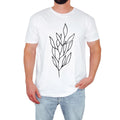 Elegant Leaf Mens T-Shirt Stylish Floral Design Vintage Nature Lover Gift