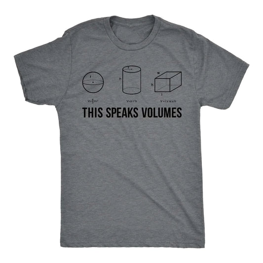 Mens This Speaks Volumes T Shirt Funny Nerdy Math Teacher Sarcastic Graphic Tee