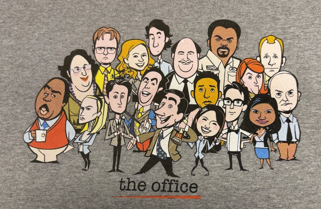 Vintage Y2K - The Office - Cast Caricature Shirt - XL - Delta Pro Weight
