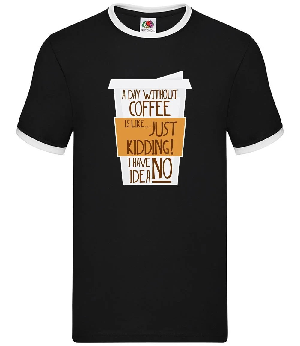 A Day Without Coffee - Mens Ringer - Latte Macchiato Americano Espresso