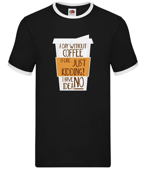 A Day Without Coffee - Mens Ringer - Latte Macchiato Americano Espresso