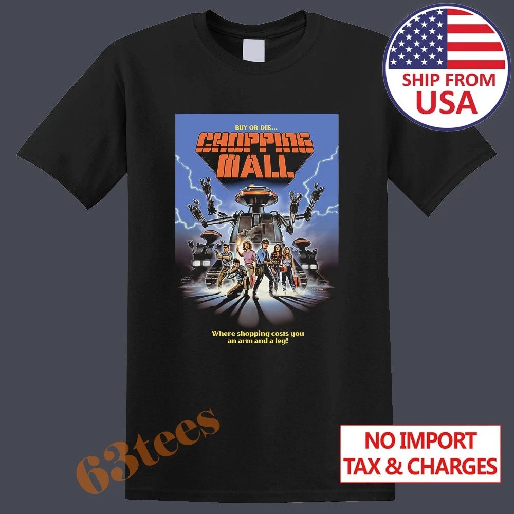 Chopping Mall Retro Horror Movie Men's Black Size S to 5XL