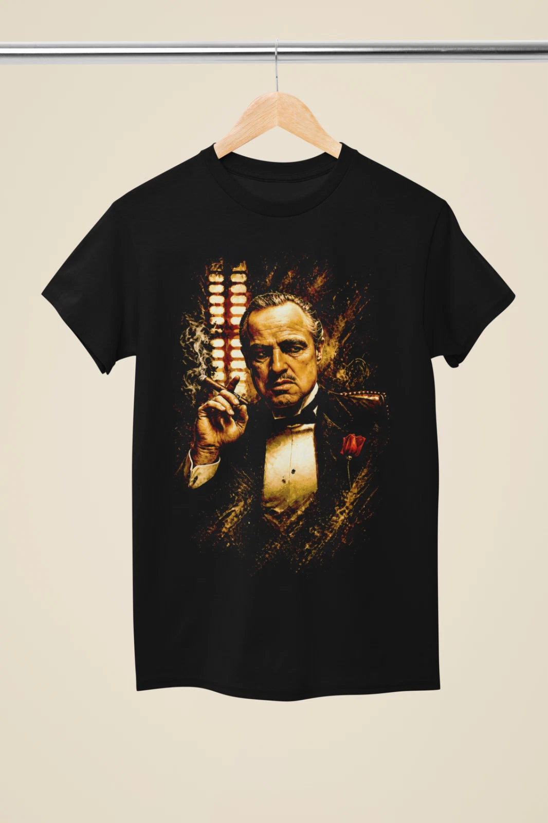 Inspired by The Godfather Marlon Brando Black Unisex T-Shirt (MO 01)