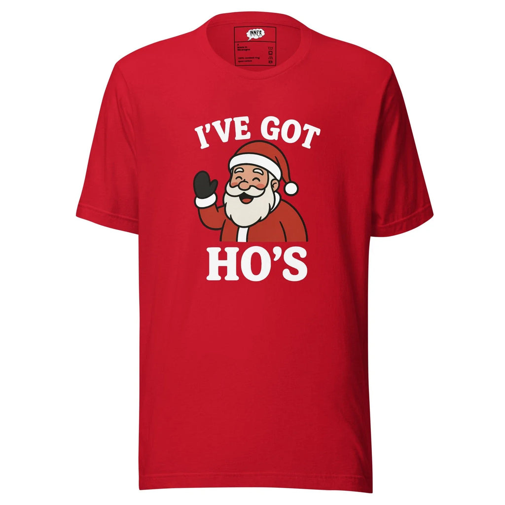 Funny Christmas T-Shirt Santa I've Got Ho's Joke Holiday Party Novelty Tee