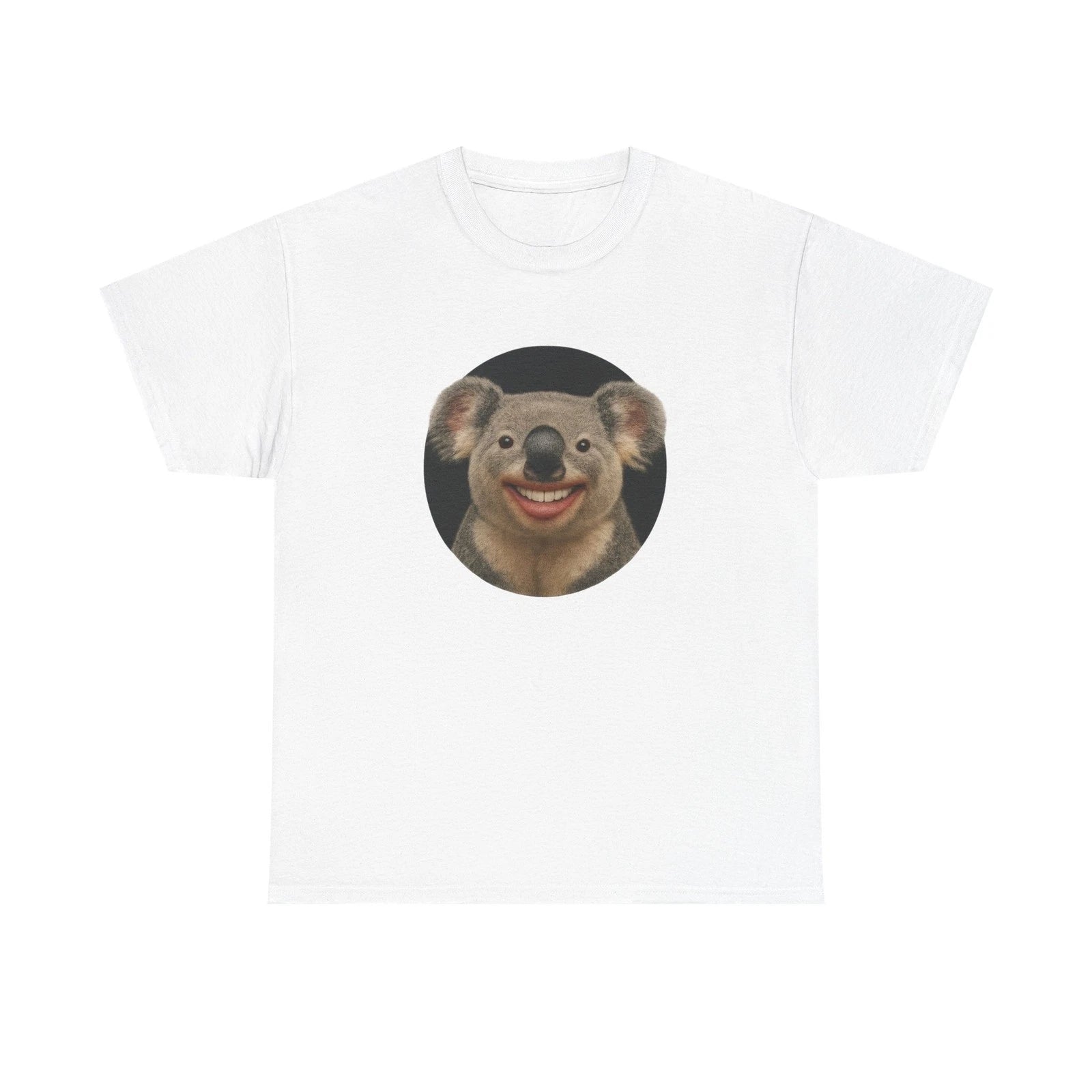 Unisex Adult T Shirt Cute Animal Humor Koala Smile