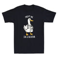 Trust Me Im A Ducktor Funny Whimsical Duck Doctor Meme Quote Retro Men's T-Shirt