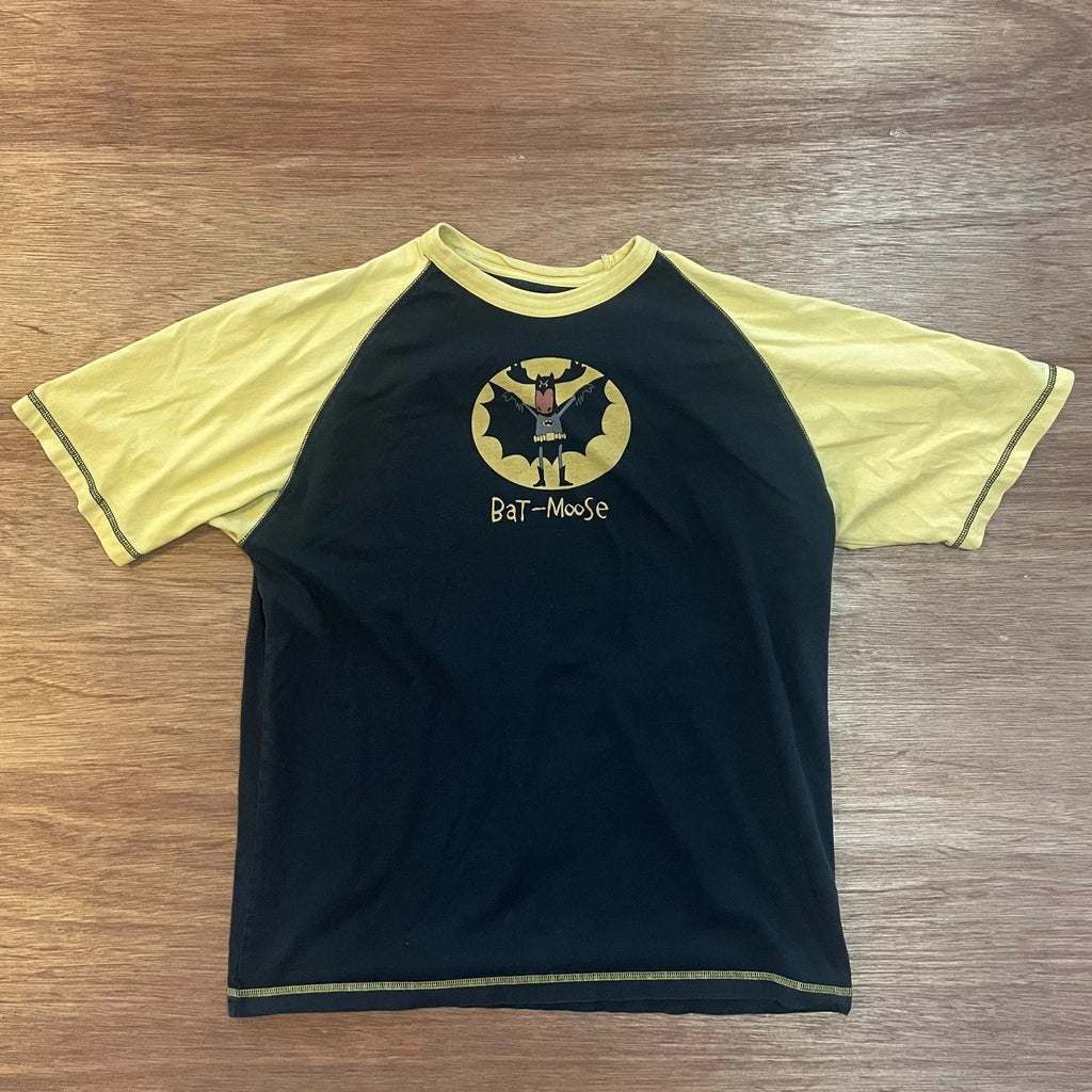 Men's Yellow and Black Bat-Moose XL Short Sleeve T-Shirt by Lazy One